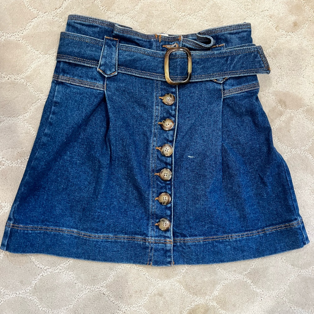Sezane Jupe Hayden Jean mini Skirt - Size 36